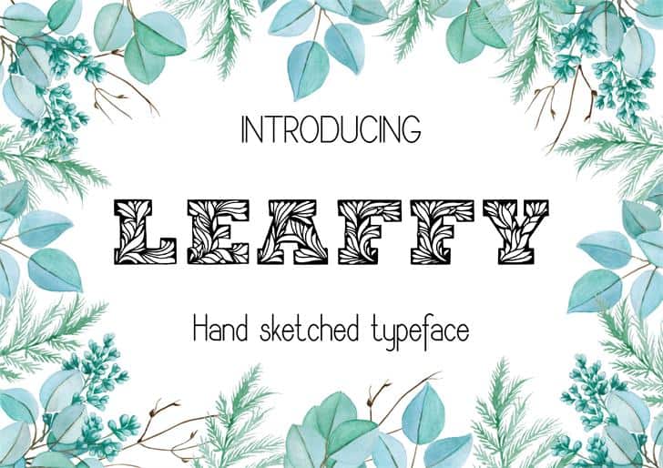 Leaffy шрифт скачать бесплатно