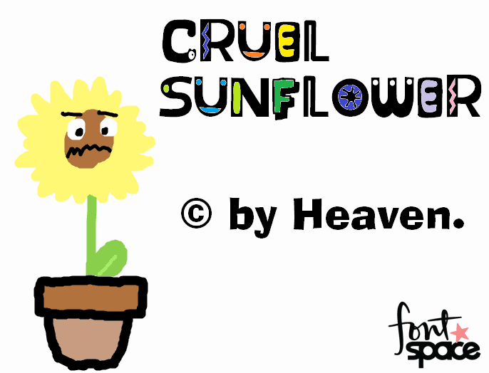 Cruel Sunflower шрифт скачать бесплатно