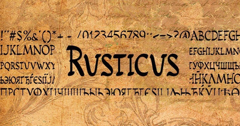 Rusticus Std шрифт скачать бесплатно