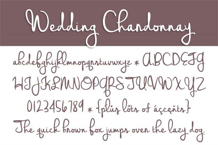 Wedding Chardonnay шрифт скачать бесплатно