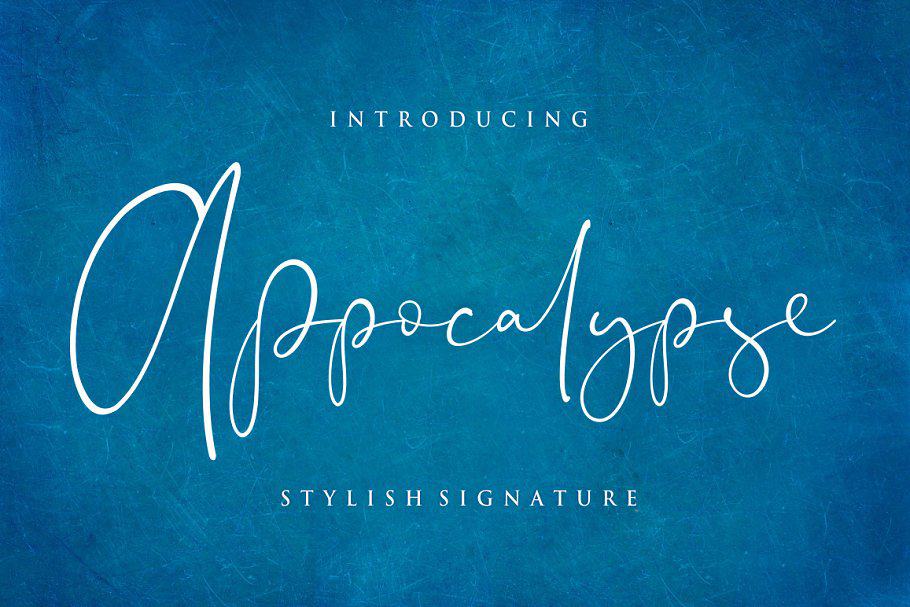 Appocalypse Signature шрифт скачать бесплатно