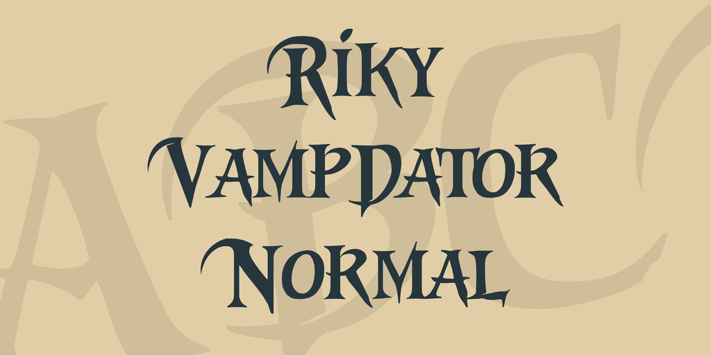 Riky Vampdator Normal шрифт скачать бесплатно
