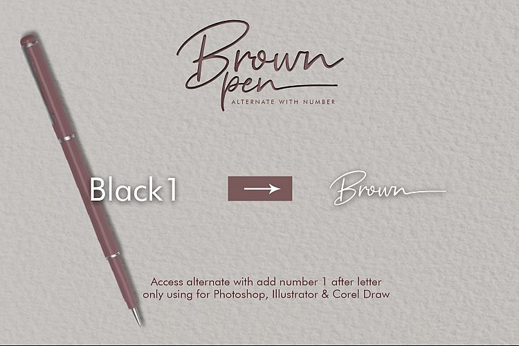 Brown Pen шрифт скачать бесплатно