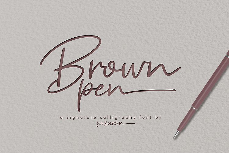 Brown Pen шрифт скачать бесплатно