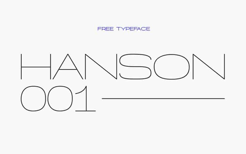 Hanson шрифт скачать бесплатно