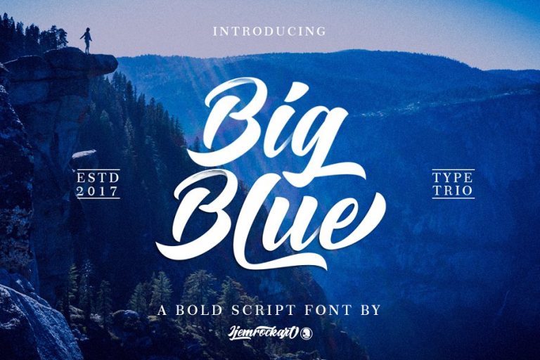 Big Blue шрифт скачать бесплатно