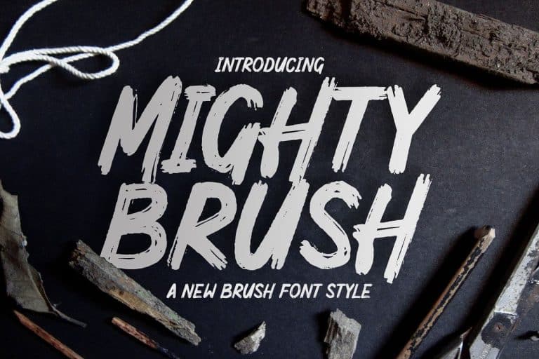 Mighty Brush шрифт скачать бесплатно
