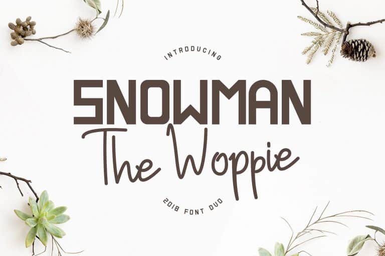 Snowman The Woppie шрифт скачать бесплатно