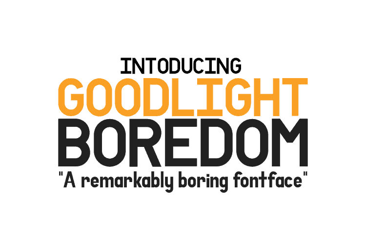 Goodlight Boredom шрифт скачать бесплатно