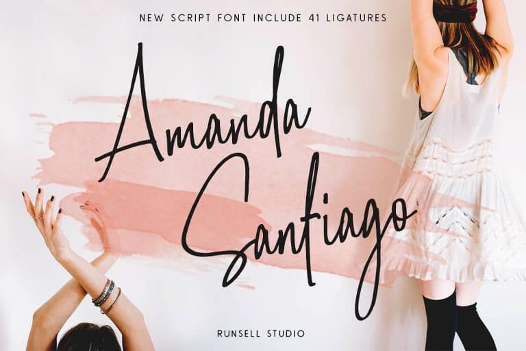 Amanda Santiago шрифт скачать бесплатно