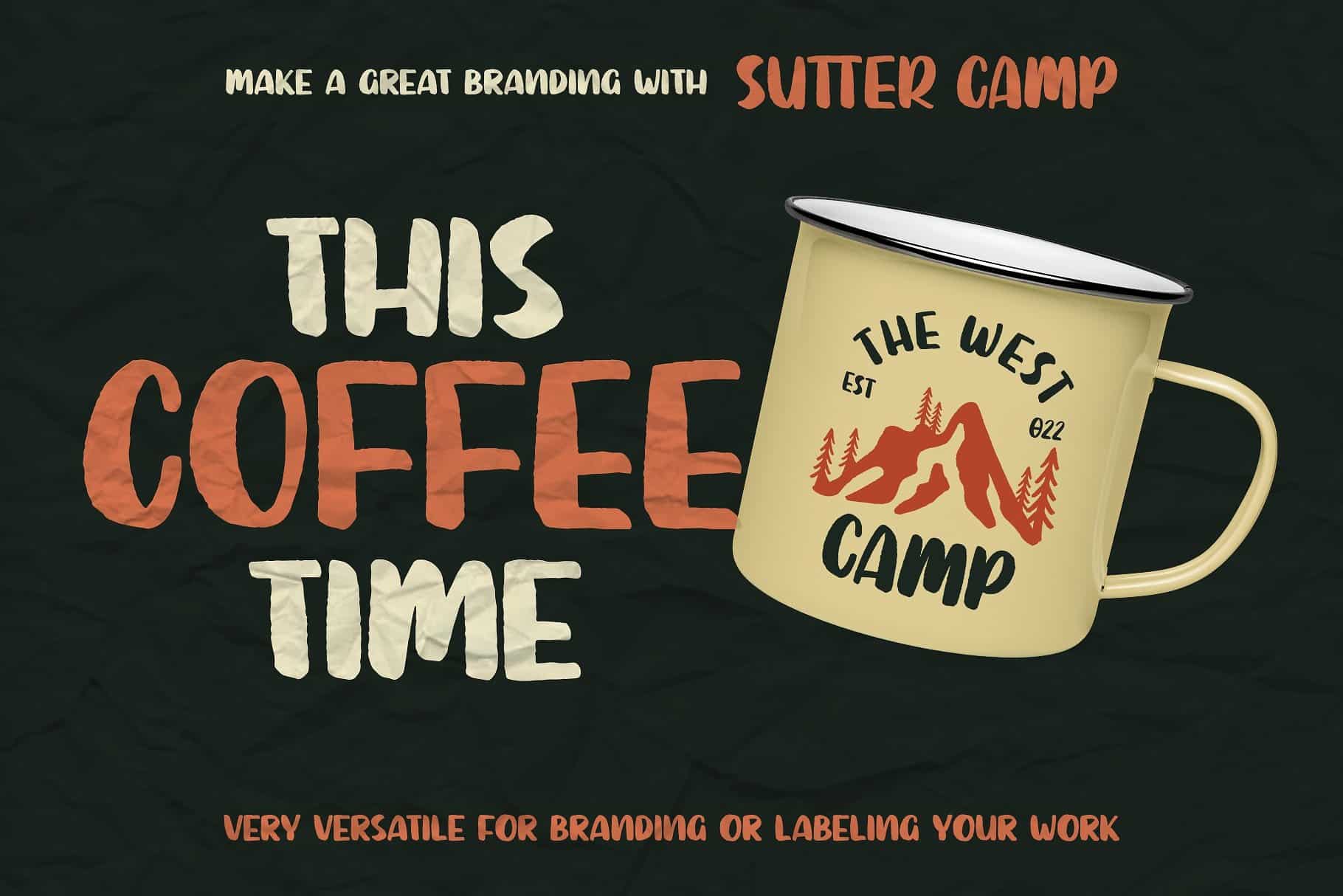 Sutter Camp шрифт скачать бесплатно