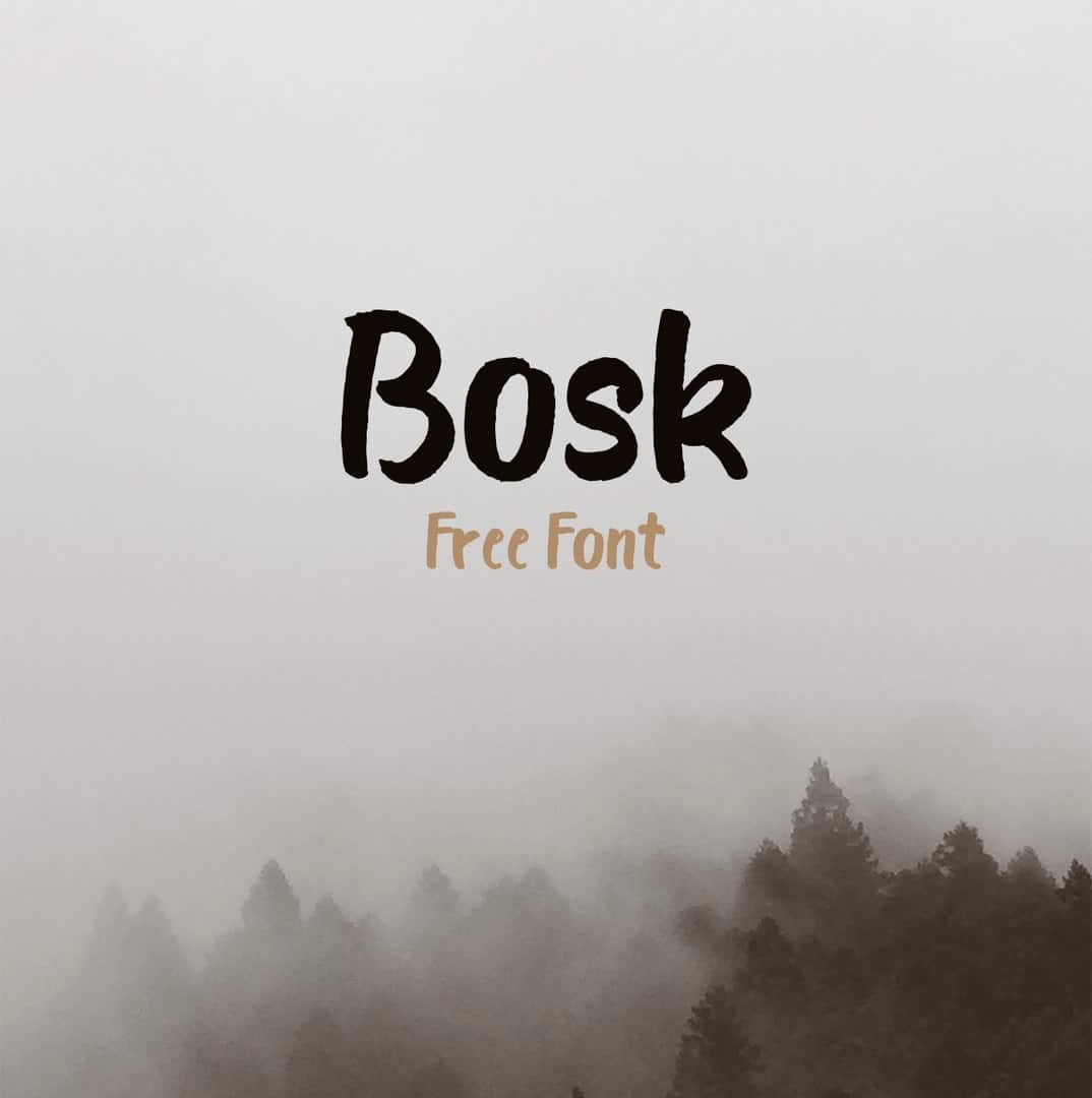 Bosk Brush шрифт скачать бесплатно