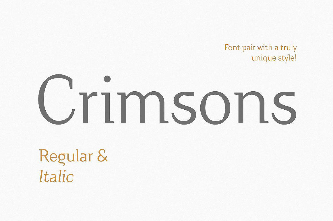 Crimsons — Regular & Italic шрифт скачать бесплатно