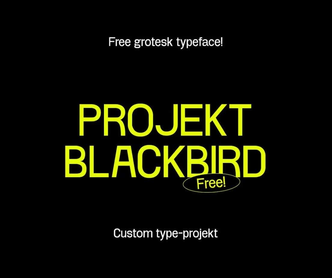 Project Blackbird шрифт скачать бесплатно