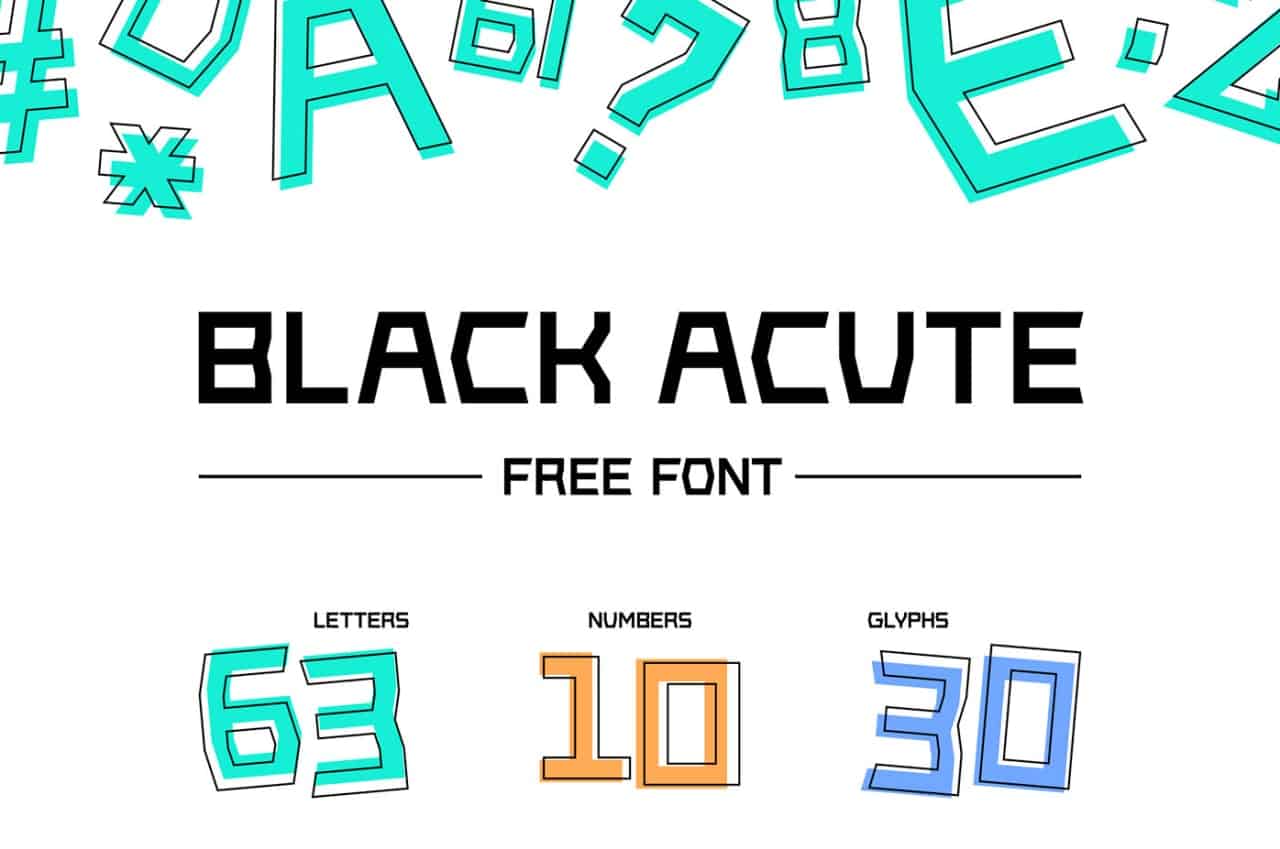 Black Acute шрифт скачать бесплатно
